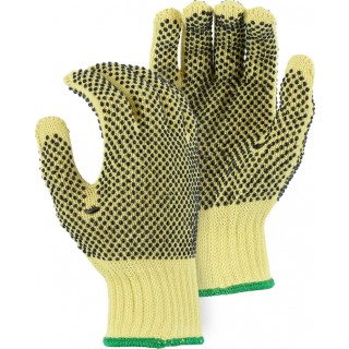 3110 Majestic® Cut-Less Medium Weight 10-Gauge Kevlar® A2 Cut Resistant Gloves with PVC Dots